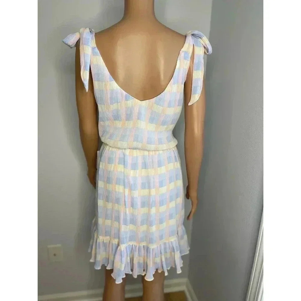 Meet me in Santorini Daphine Dress size M in Pastel Check - Picture 3 of 10